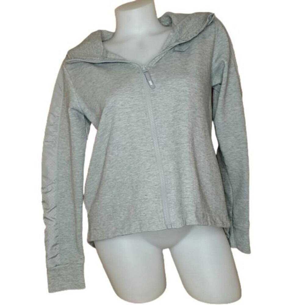 Nike Gray Zip Up Hoodie Hi Lo Hem Size Small